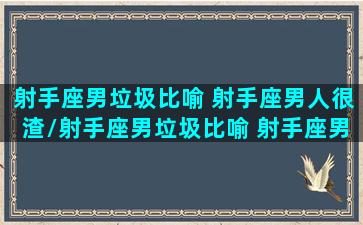 射手座男垃圾比喻 射手座男人很渣/射手座男垃圾比喻 射手座男人很渣-我的网站